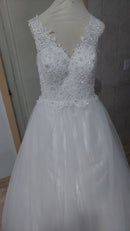 #162 vestido evase com decote em V