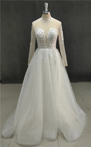 #184 Vestido evasê manga longa renda floral