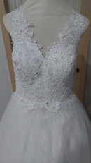 #162 vestido evase com decote em V