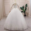 #075 Vestido princesa com mangas longas