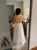 #217 Vestido Império Illusion Decotado com Renda