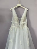 #217 Vestido Império Illusion Decotado com Renda