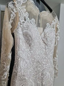 #043 VESTIDO DE NOIVA SEMI SEREIA MANGA LONGA