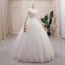 #075 Vestido princesa com mangas longas