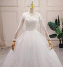 #075 Vestido princesa com mangas longas