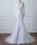 #111 Vestido Semi sereia manga longa