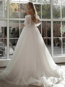 #017 Vestido império mangas bufantes