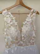 #049 Vestido Império Aplicação floral