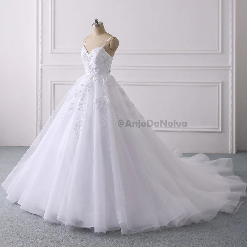#039 Vestido de Noiva princesa com alcinha