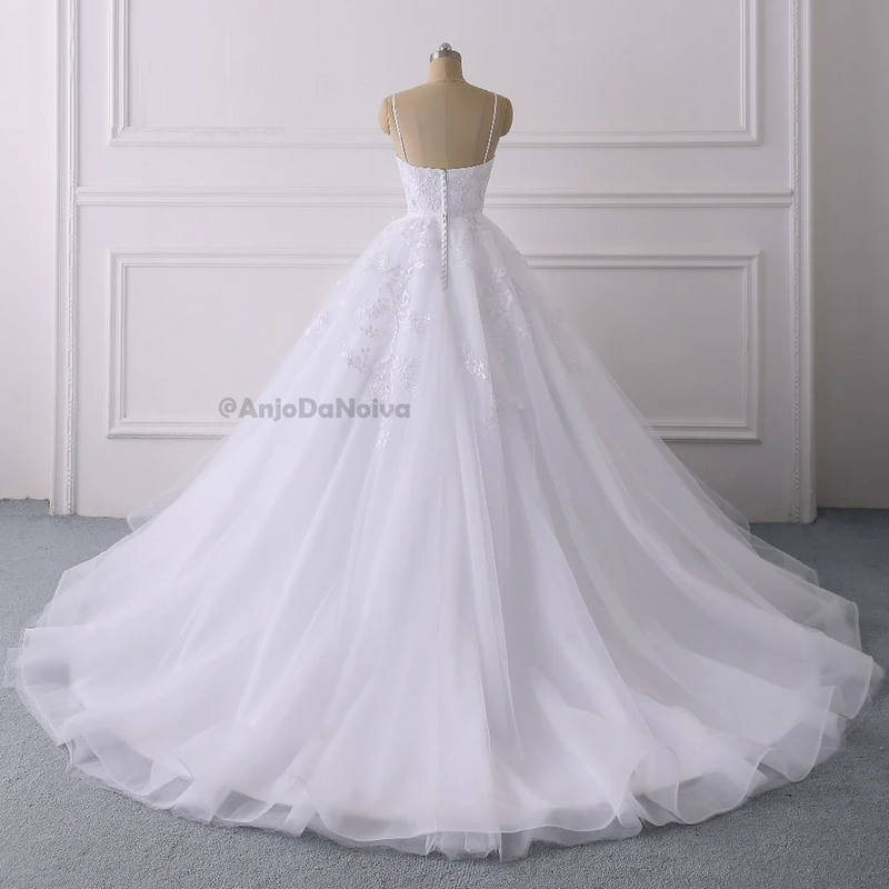 #039 Vestido de Noiva princesa com alcinha