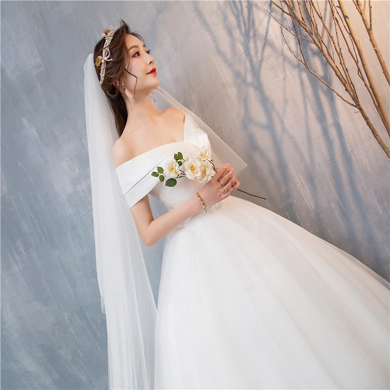 041 VESTIDO DE NOIVA PRINCESA OMBRO A OMBRO - Main Image