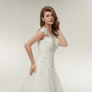 #214 Vestido Princesa Decote em "V" com Renda