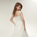 #214 Vestido Princesa Decote em "V" com Renda