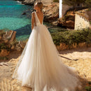 #216 Vestido Império Boho Decote em "V" de Alça