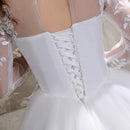 #194 Vestido princesa renda floral manga longa