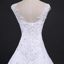 #214 Vestido Princesa Decote em "V" com Renda