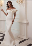 #225 Vestido Sereia Ombro Assimétrico Elegante