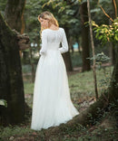 #112 Vestido Império Manga Longa Liso