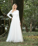 #112 Vestido Império Manga Longa Liso