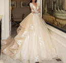 #229 Vestido Princesa Glamour Manga Longa