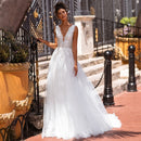 #235 Vestido Império Boho com Decote em V