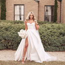 #148 Vestido tomara que caia liso com fenda