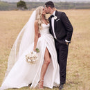 #148 Vestido tomara que caia liso com fenda